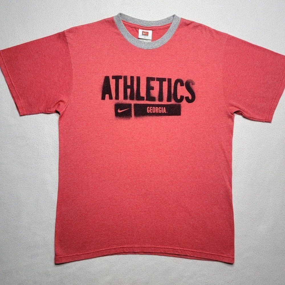 Vintage Nike Georgia Bulldogs‎ T-Shirt Men's Size Medium Red Short Sleeve NCAA